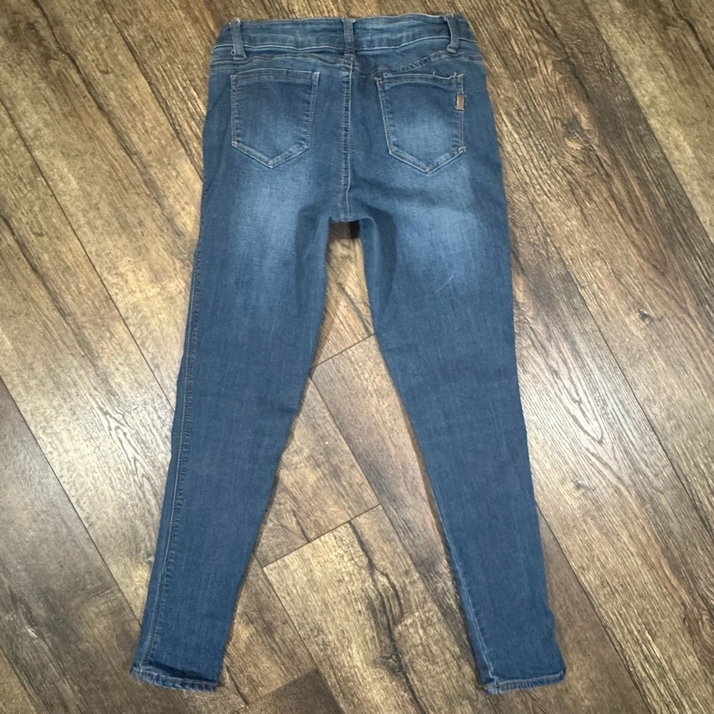 1822 Denim Mid Rise Skinny Casual Stretch Blue Jeans Women's Size 29 - Picture 2 of 5